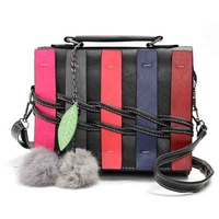 Women Elegant Pendant Contrast Color Handbag Casaul Leisure Crossbody Bags
