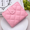 Women Elegant Plaid Casual PU Leather Wallet Card Holder Purse