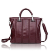 Women Elegant Square Stripe Handbag Genuine Leather Shoulder Bag Shopping Bag