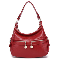 Women Elegant Zipper Shoulder Bags Multi-pocket Handbag Crossbody Bags