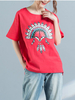 Women Ethnic Printed Short Sleeve Loose T-shirts
