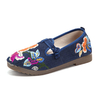 Women Fabric Round Toe Floral Casual Embroidered Shoes