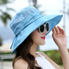 Women Face Neck Sunscreen Wide Brim Beach Hat Mesh Breathable Outdoor Gardening Caps