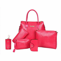 Women Fashion Crossbody Bags Set 6PCS Crocodile Print Bags