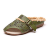 Women Fashion PU Hallow Breathable Buckle Backless Loafers