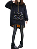 Women Fashion Sequins Embellished Hooded Sweatshirt