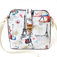 Women Floral Print Lovely Crossbody Bag Vintage Sweet Shoulder Bags