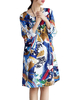 Women Floral Printed Long Sleeve Loose Vintage Cotton Dresses