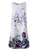 Women Floral Printed Sleeveless O-Neck Mini Dresses