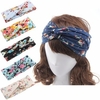 Women Flower Elastic Twisted Turban Hair Band Knotted Headband Yoga Head Wrap