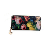 Women Flower Oil Painting PU Leather Long Wallet