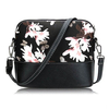Women Flower Printing PU Leather Bucket Shoulder Bags Crossbody Bags