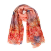 Women Flower Printing Silk Soft Long Scarf Sunscreen Shawls Scarves