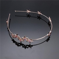 Women Flower Rhinestone Head Chain Jewelry Headband Head Piece Hair Band