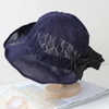 Women Foldable Breathable Hollow Bow-knot Fisherman Hat Casual Outdoor Sunshade Bucket Hat