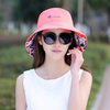 Women Foldable Double-Sided Wear Floral Fisherman Hat Beach Cap Causal Wide Brim Visor Bucket Hat