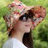 Women Foldable Wide Brim Anti-UV Floppy Empty Top Beach Hat Casual Sunscreen Visors Sun Cap