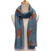 Women Fox Print Soft Scarf Animal Fashion Large Long Shawl