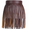 Women Fringed Skirt Waistband Closure Decorative Tassel Belt