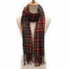 Women Fringed Tassel Shawl Artificial Cashmere Plaid Checked Scarves