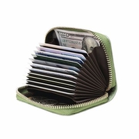 Women Genuine Leather Bowknot Crocodile Print 12 Card Coin Holder Wallet Purse