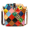 Women Genuine Leather Crossbody Bag Ladies Floral Elegant Shoulder Bag