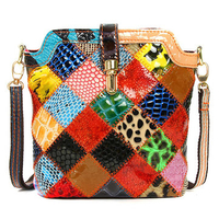 Women Genuine Leather Crossbody Bag Ladies Floral Elegant Shoulder Bag