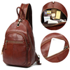 Women Genuine Leather Crossbody Bag Vintage Chest Bag Retro Shoulder Bag