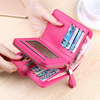 Women Genuine Leather Multi-slots Short Wallet Card Holder Purse