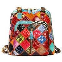 Women Genuine Leather Vintage Casual Backapck Travel Outdoor Bags