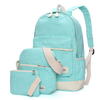 Women Girl 3PCS Bag Set Canvas Backpack Casual School Bag