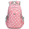 Women Girl Large Capacity Backpack Sweet Heart Print Casual School Bags