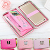 Women Girl PU Leather Wallet Long Card Holder Phone Case