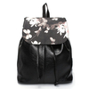 Women Girl PU Travel Floral Travel Backpack Casual School Bags