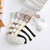 Women Girls Candy Color Stars Stripes Breathable Stretchy Cotton Ankle Boat Socks