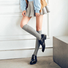 Women Girls Knitted Stripe Cotton Blend Elastic High Tight Socks Over Knee Stocking