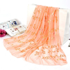 Women Golden Butterfly Print Scarf Soft Long Scarf Warm Wrap Shawl