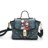 Women Green Forest Retro Crossbody Bag Hasp Lock Shoulder Bag