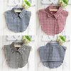 Women Grid Buttons Tops Shirt Fake False Collar Choker Necklace