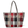 Women Grid Stylish Canvas Casual Large Capacity Handbag Shoulder Bags