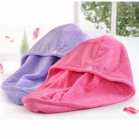 Women Hair Drying Shower Hat Salon Towels Quick Dry Bath Microfiber Fabric Cap