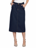 Women High Waist Slim Fit Split Midi Pencil Denim Skirt