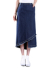 Women High Waist Tassels Split Pencil Denim Skirt