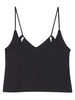 Women Hollow Out Backless V-neck Pure Color Tank Tops
