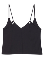Women Hollow Out Backless V-neck Pure Color Tank Tops