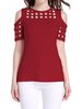 Women Hollow Out Short Sleeve Slim Summer T-shirts