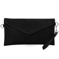 Women Italian Designer Soft Patent Suede Clutch Bag