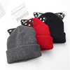 Women Knitted Beanies Lace Diamond Woolen Hat