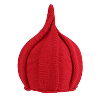 Women Knitted Ice Cream Nipple Pattern Beanie Hat Candy Color Elastic Cap