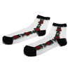 Women Lace Cotton Socks Transparent Glass Fiber Roses Pattern Socks